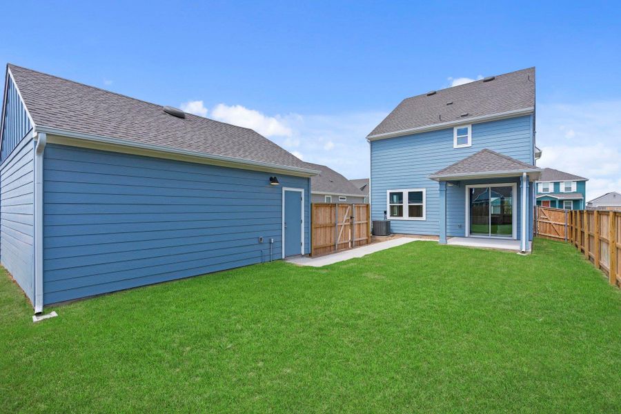 Rear of Home and Private Backyard