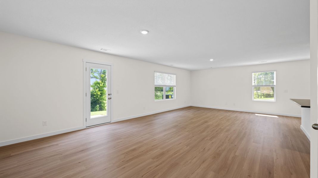 Representative unfurnished interior of a home built from the Elston by D.R. Horton in Timber Creek, Rossville (Image 20). Representative unfurnished interior of a home built from the Elston by D.R. Horton in Timber Creek, Rossville (Image 20).