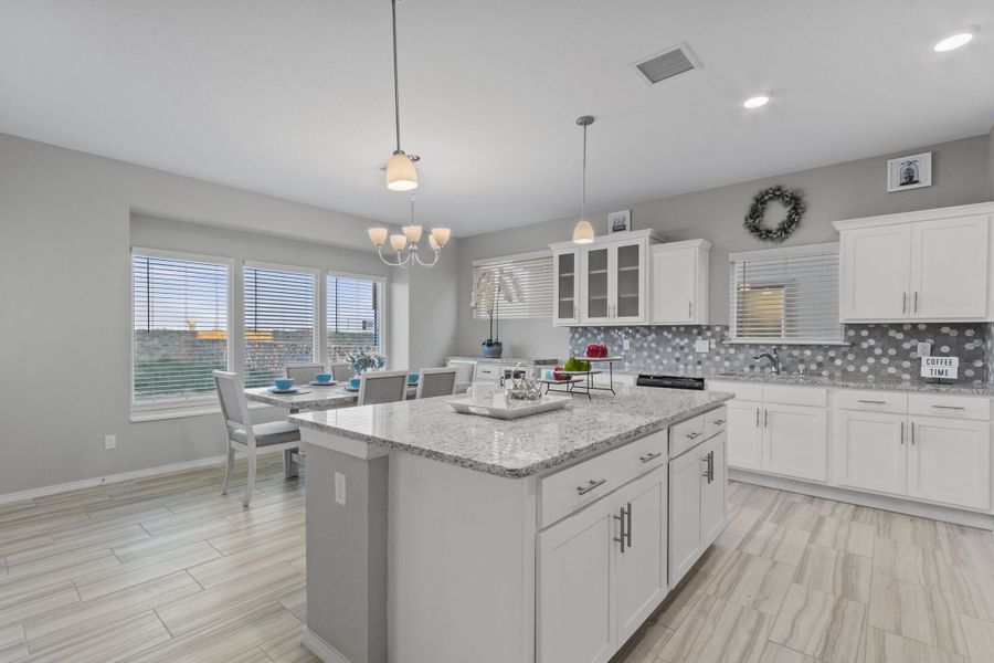 Representative furnished interior of a home built from the Bellagio 425SSC by Saratoga Homes in Paseo Del Este, El Paso (Image 3). Representative furnished interior of a home built from the Bellagio 425SSC by Saratoga Homes in Paseo Del Este, El Paso (Image 3).