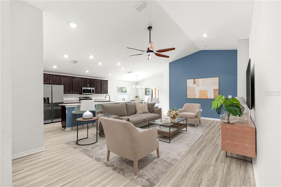 Furnished interior view inside a new home in , Ocala (Image 11). Furnished interior view inside a new home in , Ocala (Image 11).