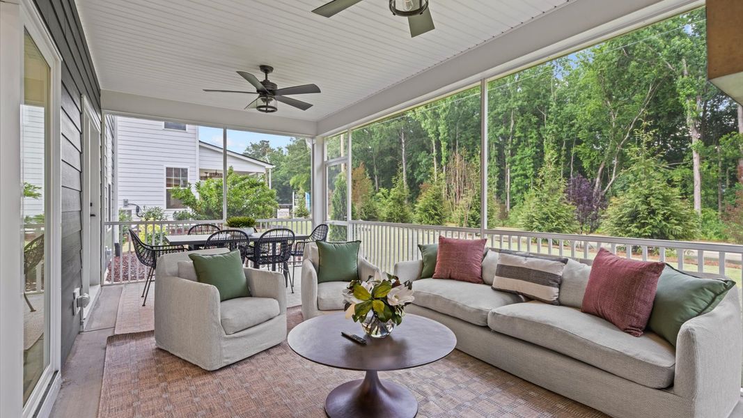 Representative furnished interior of a home built from the Pelham by DRB Homes in Station Pointe, Angier (Image 16).