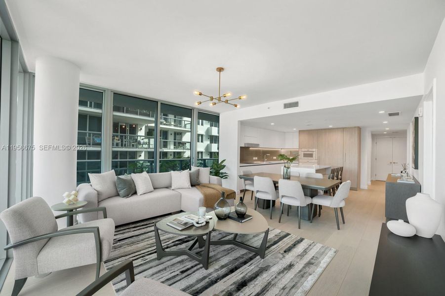 Furnished interior view inside a new home in , Bay Harbor Islands (Image 6).