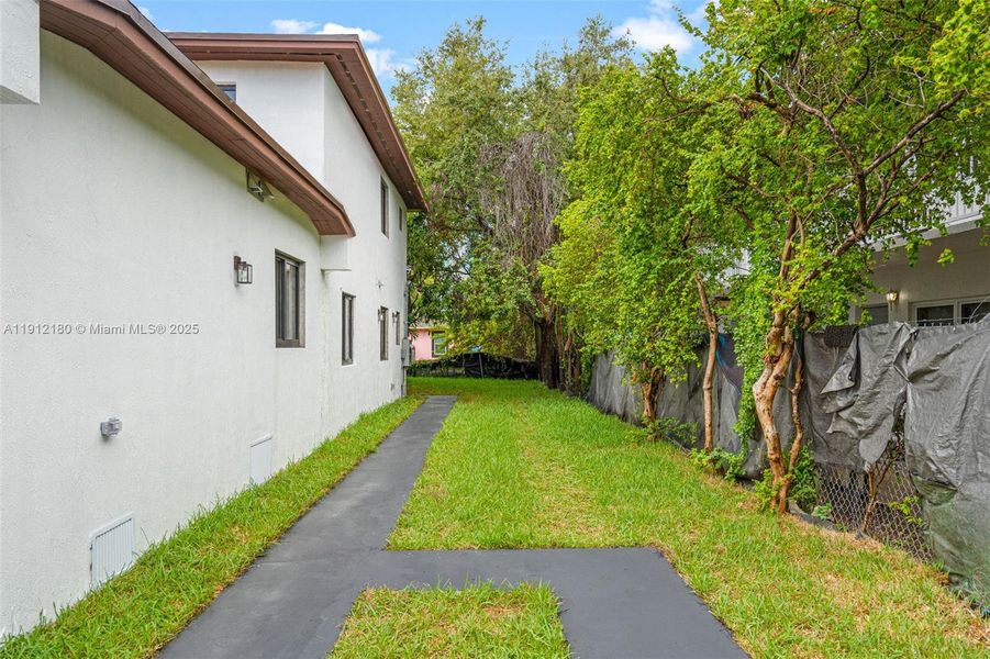 Exterior details and patio area of a home in , Miami (Image 2). Exterior details and patio area of a home in , Miami (Image 2).