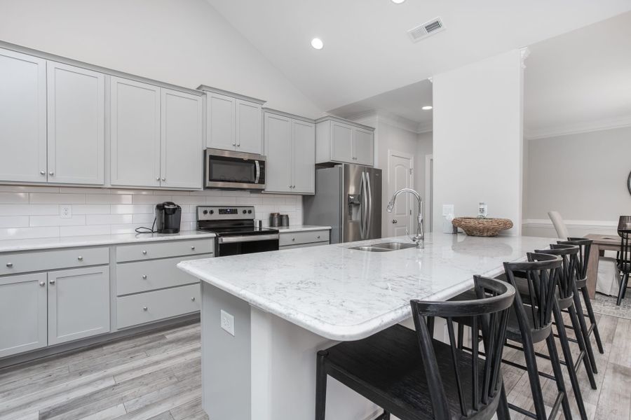 Representative furnished interior of a home built from the Manhattan by Keystone Homes NC in Weybridge, Burlington (Image 21).