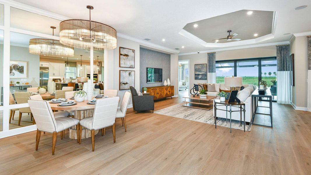 Representative furnished interior of a home built from the Pallazio by Taylor Morrison in Esplanade at Coasterra, Palmetto (Image 3).