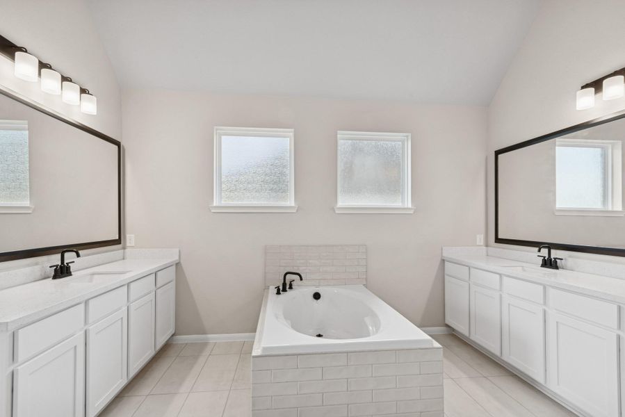 Spa-like primary bath (*Photo not of actual home and used for illustration purposes only.) Spa-like primary bath (*Photo not of actual home and used for illustration purposes only.)
