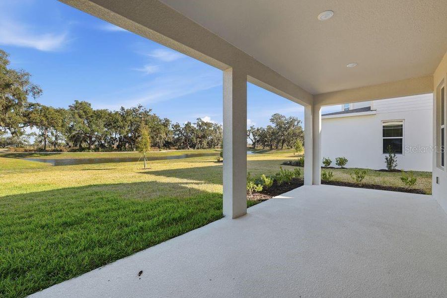 Exterior details and patio area of a home in Timber Ridge, Plant City (Image 19).