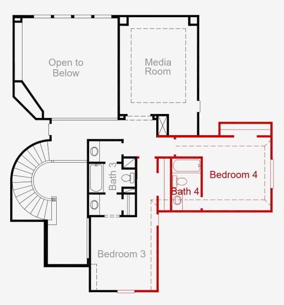 2D floor plan layout of this home in Valencia, Manvel, TX (Image 3).