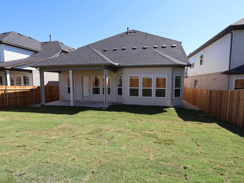Exterior details and patio area of a home in Edgewood, Leander (Image 4). Exterior details and patio area of a home in Edgewood, Leander (Image 4).