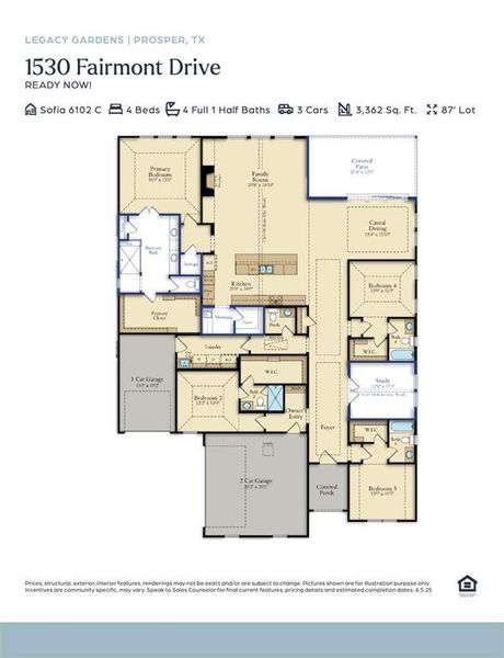 Our Sofia plan offers elegant and spacious single story living!