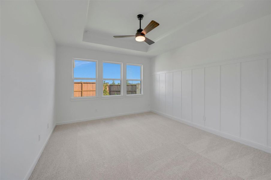 Spacious primary suite