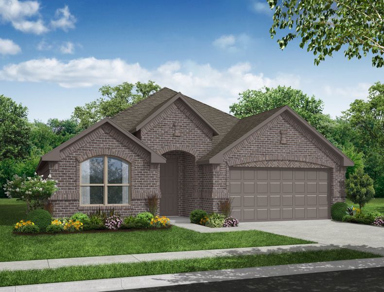 Representative exterior photo of a completed home built from the Kingston by Impression Homes in Mercer Meadows, Royse City, TX (Image 2). Representative exterior photo of a completed home built from the Kingston by Impression Homes in Mercer Meadows, Royse City, TX (Image 2).