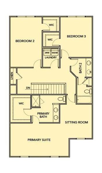 2D floor plan layout of this home in Sawmill Creek, Mableton, GA (Image 6).