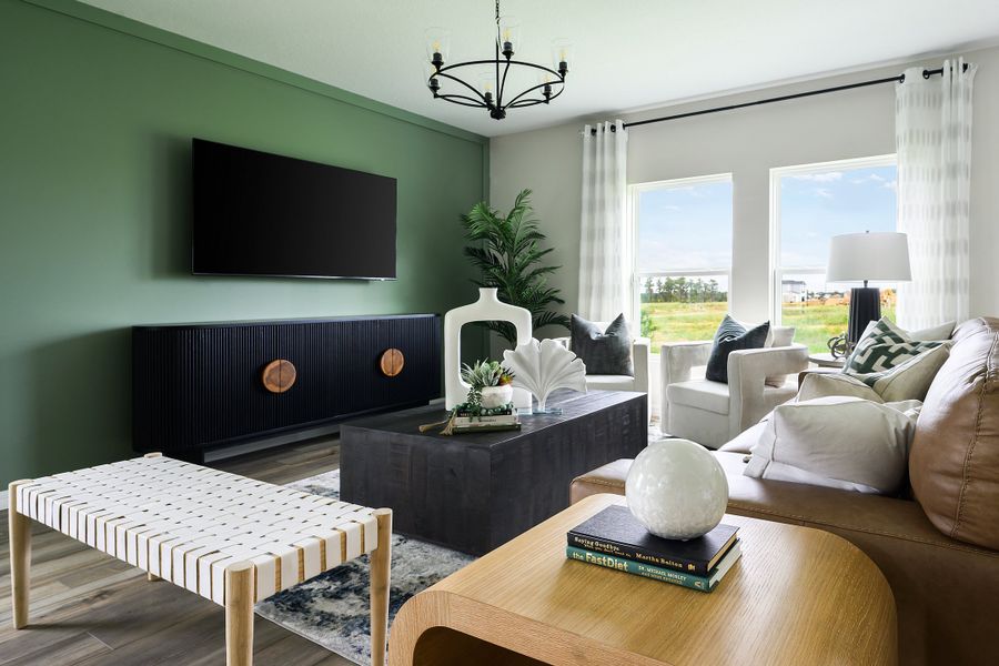 Furnished interior view inside a new home in Crosswinds, Haines City (Image 22).