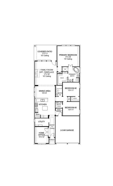 2D floor plan layout of this home in The Colony 45', Bastrop, TX (Image 2). 2D floor plan layout of this home in The Colony 45', Bastrop, TX (Image 2).