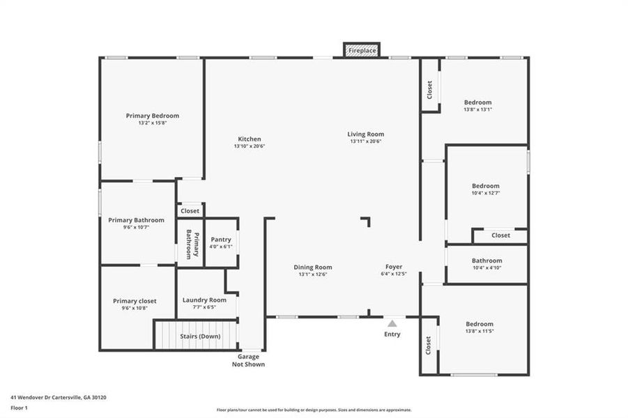 2D floor plan layout of this home in , Calhoun, GA (Image 7). 2D floor plan layout of this home in , Calhoun, GA (Image 7).