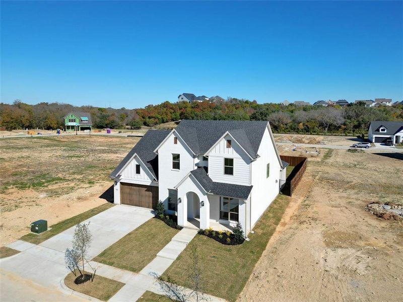 Modern farmhouse with a garage