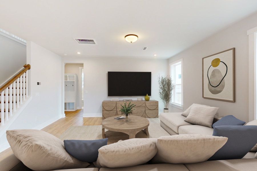 Representative furnished interior of a home built from the Elizabeth by Beazer Homes in Friendship Village: Friendship Village Single-Family, Apex (Image 5).