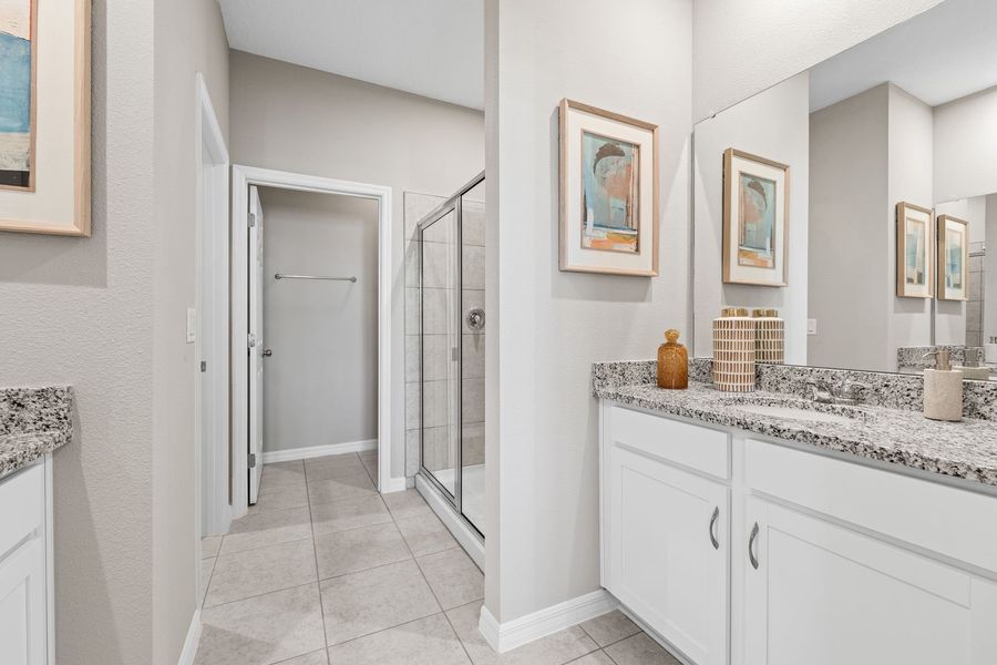 Primary Ensuite Bathroom of The Juniper at Country Club Estates