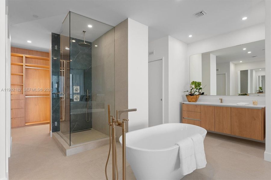 Furnished interior view inside a new home in , Miami (Image 27).