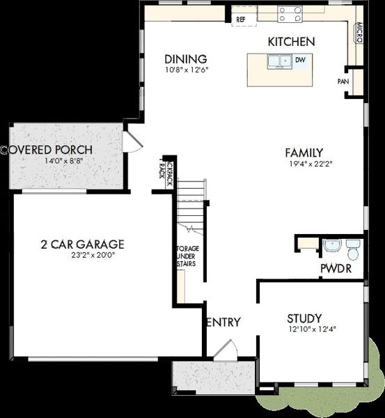 2D floor plan layout of this home in Easthaven at Bridgeland Central - Vision Collection, Cypress, TX (Image 2). 2D floor plan layout of this home in Easthaven at Bridgeland Central - Vision Collection, Cypress, TX (Image 2).