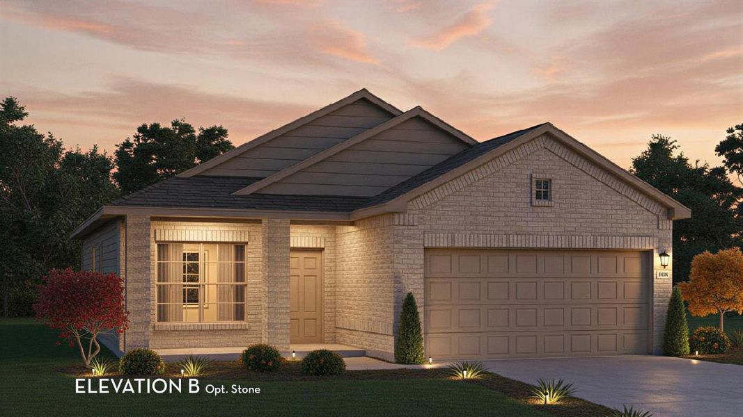 Representative exterior photo of a completed home built from the Leon by CastleRock Communities in Mesa Vista, San Antonio, TX (Image 4).