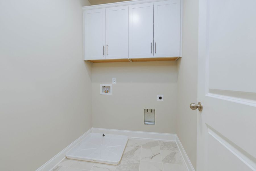 The laundry room is located is conveniently located on the second floor