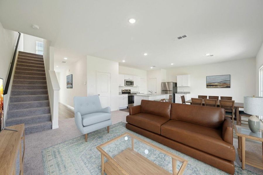 Furnished interior view inside a new home in Stonebrooke, Conroe (Image 8).