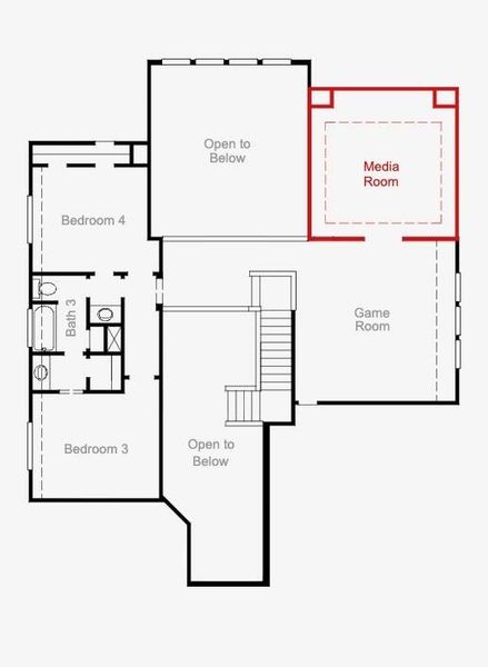 2D floor plan layout of this home in Pomona 60', Manvel, TX (Image 3).