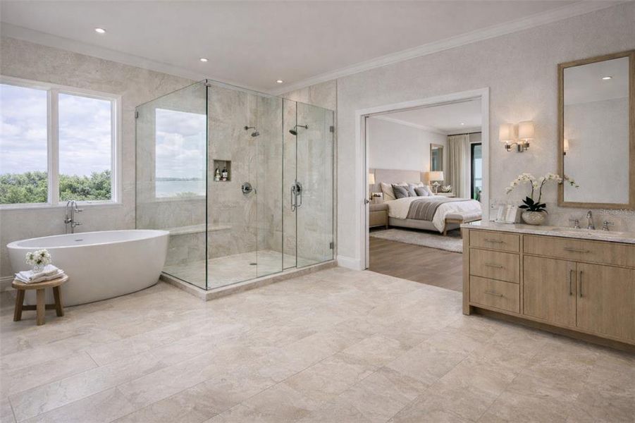 Furnished interior view inside a new home in , St. Petersburg (Image 9).