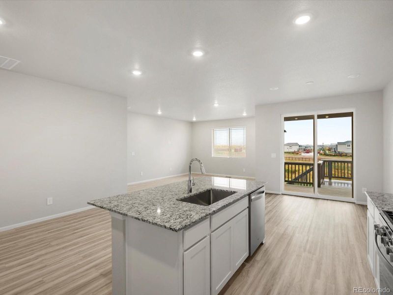 Furnished interior view inside a new home in Buffalo Highlands: The Canyon Collection, Commerce City (Image 5). Furnished interior view inside a new home in Buffalo Highlands: The Canyon Collection, Commerce City (Image 5).