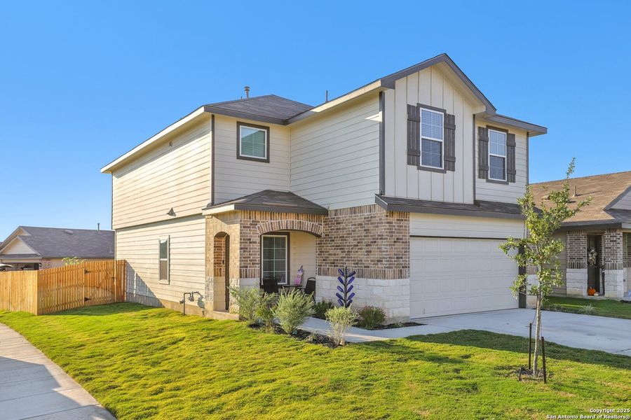 Exterior details and patio area of a home in The Links at River Bend, Floresville (Image 20). Exterior details and patio area of a home in The Links at River Bend, Floresville (Image 20).