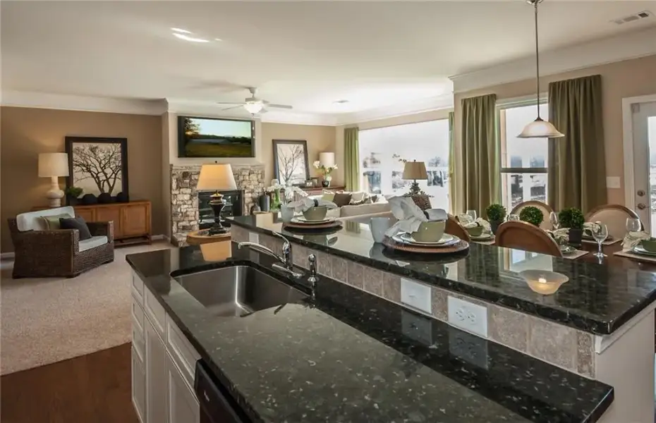 Furnished interior view inside a new home in Sierra Creek, Hoschton (Image 11).