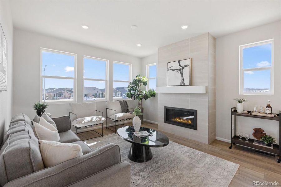 Furnished interior view inside a new home in The Legacy Collection at Talon Pointe, Thornton (Image 16).