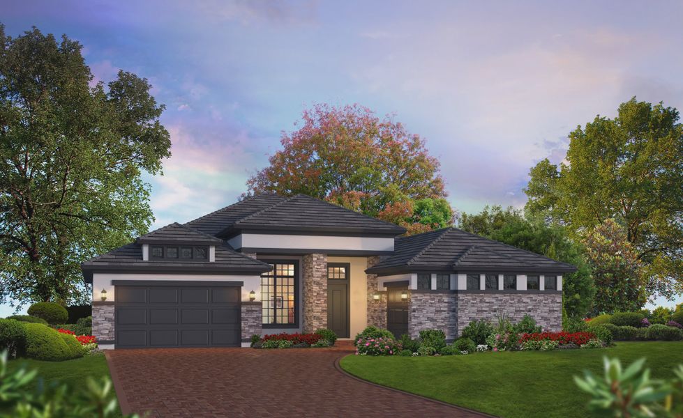 Representative exterior photo of a completed home built from the Cameron by ICI Homes in Mosaic, Daytona Beach, FL (Image 5).