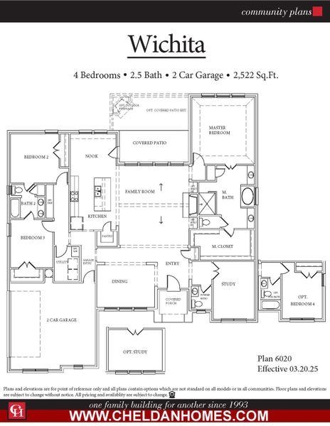 2D floor plan layout for the Wichita by Cheldan Homes in Arbor Oaks, Boyd, TX (Image 2). 2D floor plan layout for the Wichita by Cheldan Homes in Arbor Oaks, Boyd, TX (Image 2).