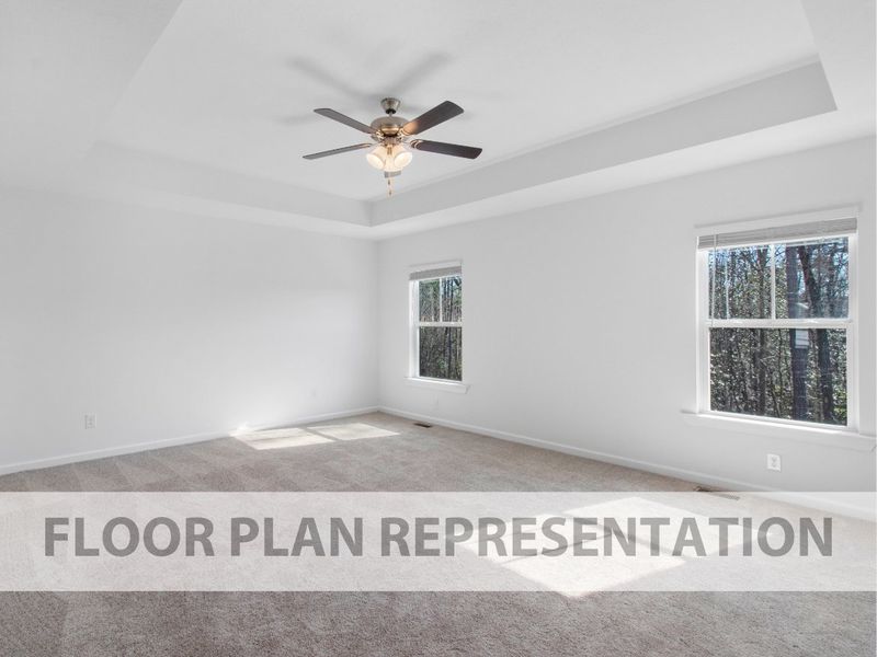 Primary Bedroom | 2078 Plan by Ivey Homes