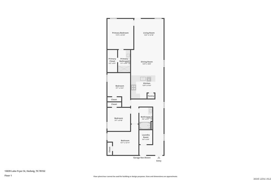 2D floor plan layout of this home in Spring Grove, St. Hedwig, TX (Image 3).