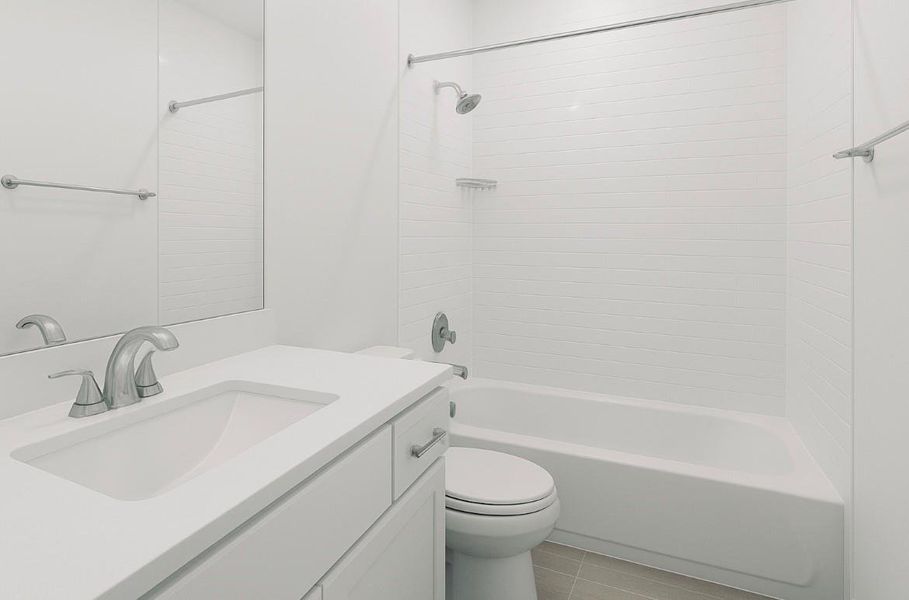 Comfortable Bathroom with full tub and shower for convenience. Comfortable Bathroom with full tub and shower for convenience.