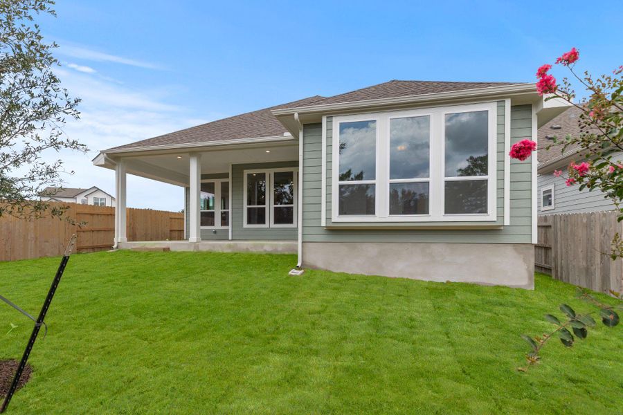 Rear of Home and Private Backyard