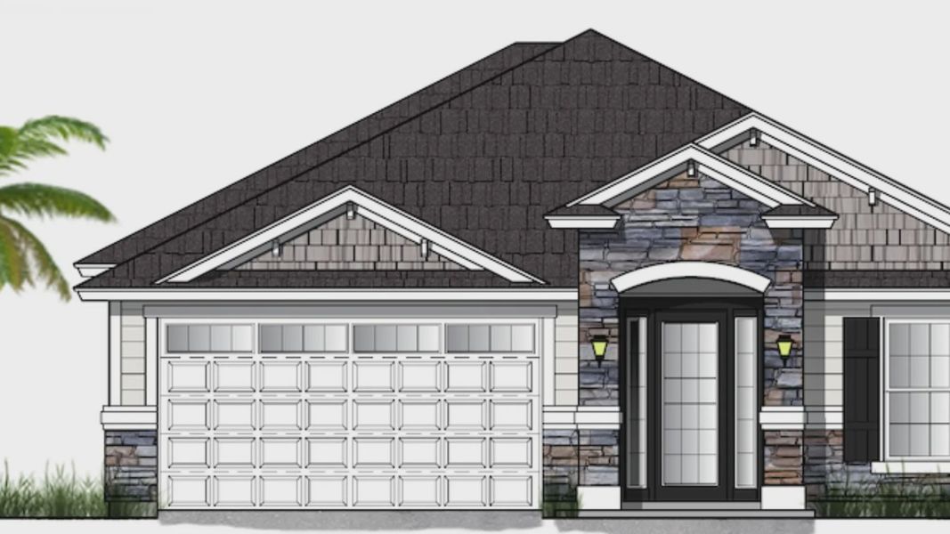 Representative rendering of the exterior for the 1870 by Ashley Homes, LLC (Image 1). Representative rendering of the exterior for the 1870 by Ashley Homes, LLC (Image 1).