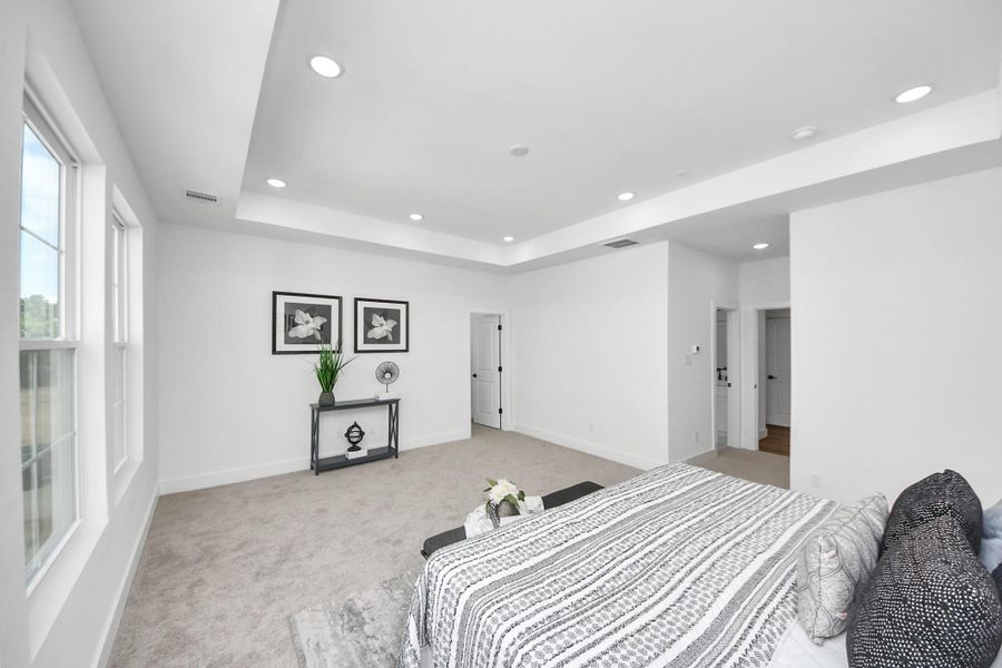 Primary bedroom on the second floor