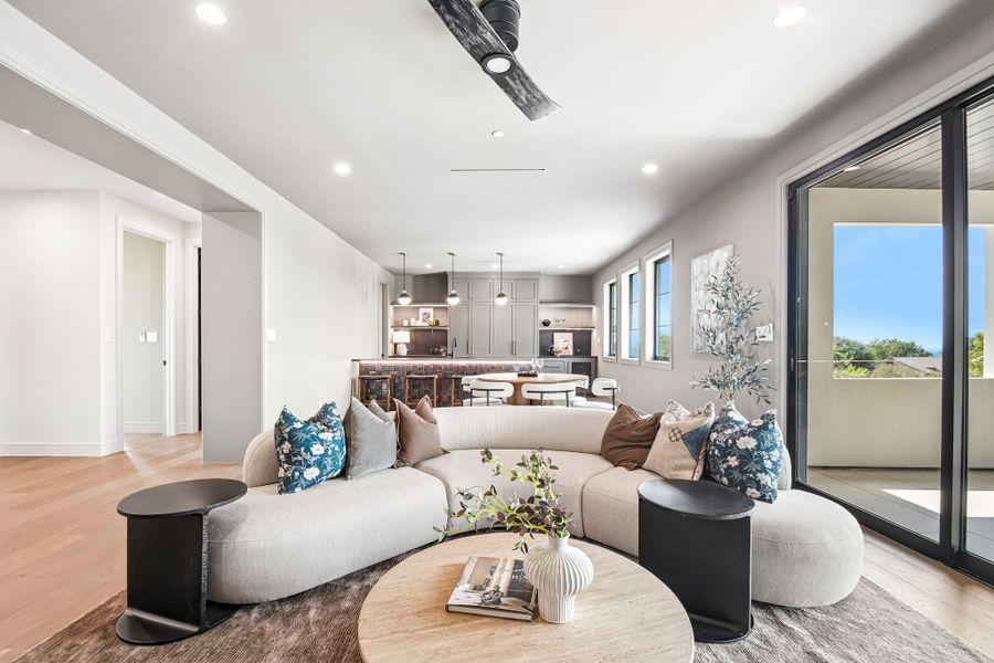 Furnished interior view inside a new home in The Overlook at Westlake, Austin (Image 29).