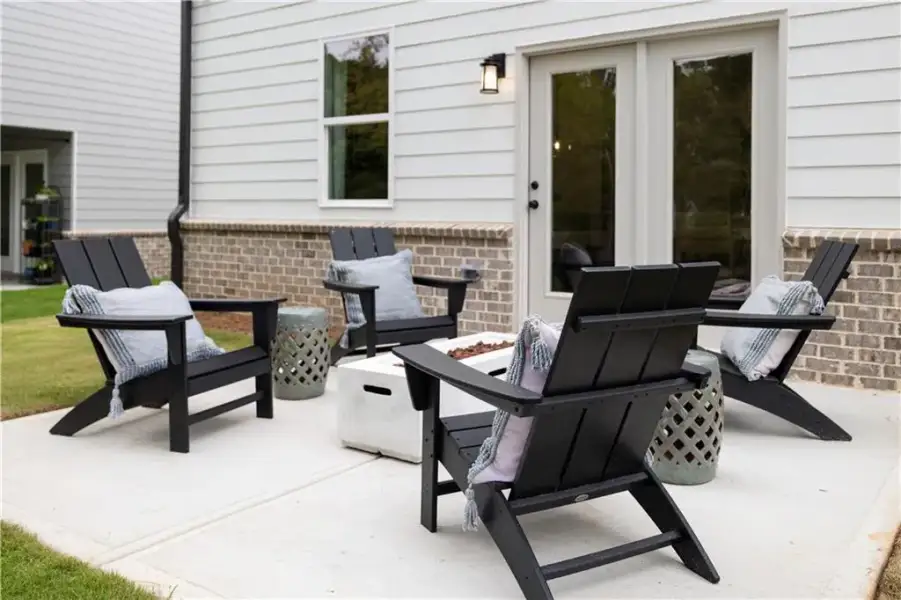 Exterior details and patio area of a home in Croftside Single Family Homes, Powder Springs (Image 4). Exterior details and patio area of a home in Croftside Single Family Homes, Powder Springs (Image 4).
