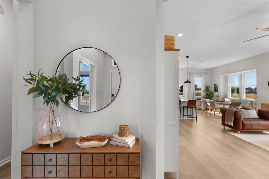 Representative furnished interior of a home built from the Wilshire by Chesmar Homes in Stream Waters, Seguin (Image 5). Representative furnished interior of a home built from the Wilshire by Chesmar Homes in Stream Waters, Seguin (Image 5).