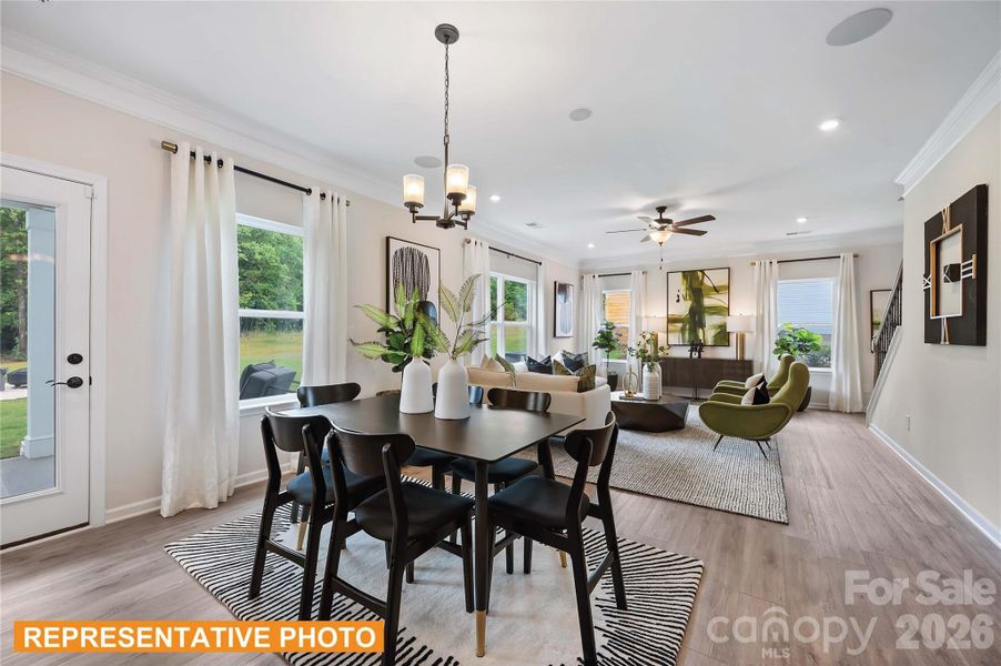 Furnished interior view inside a new home in Cedar Meadows, Monroe (Image 12).