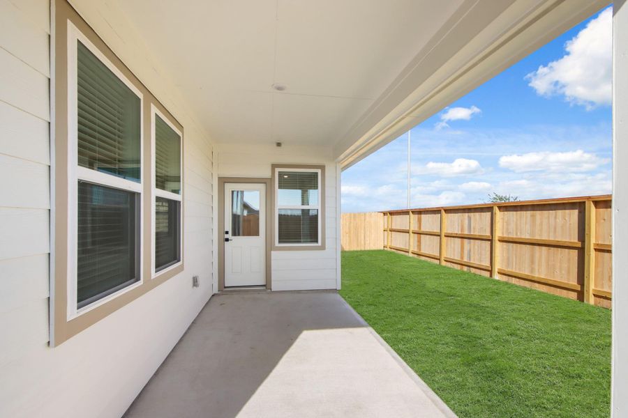 Enjoy the outdoors on the covered patio