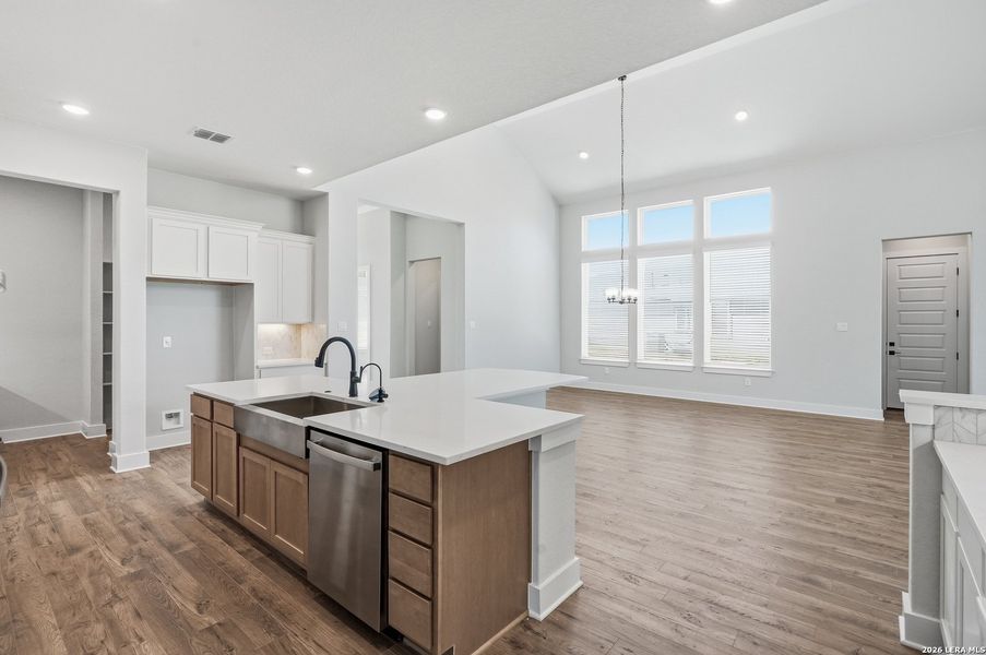 Furnished interior view inside a new home in Potranco Oaks, Castroville (Image 9).