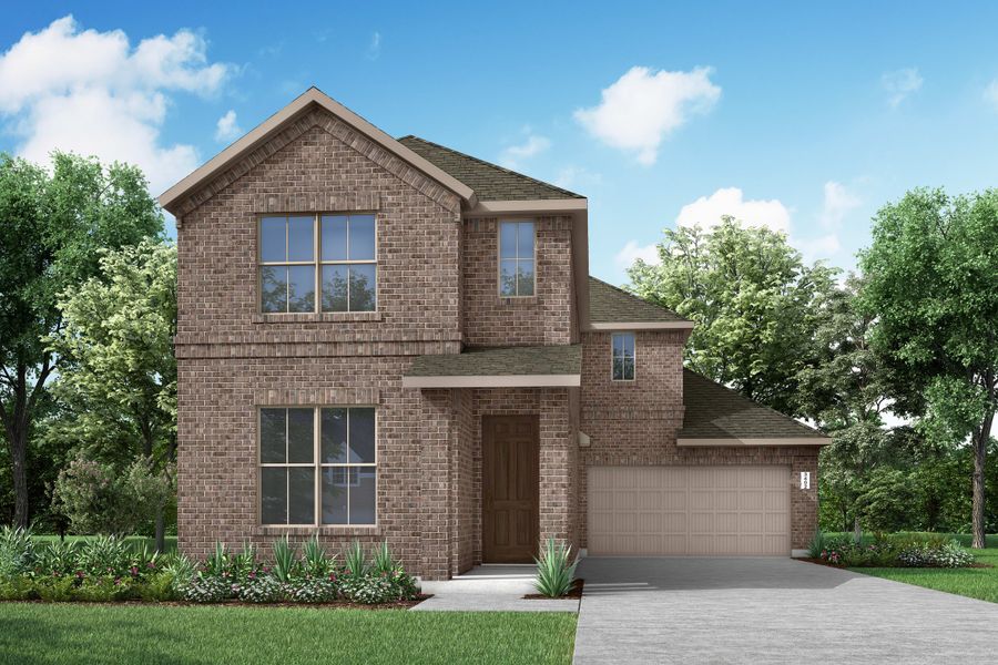 Representative exterior photo of a completed home built from the Bergamot by Tri Pointe Homes in Union Park, Little Elm, TX (Image 15). Representative exterior photo of a completed home built from the Bergamot by Tri Pointe Homes in Union Park, Little Elm, TX (Image 15).