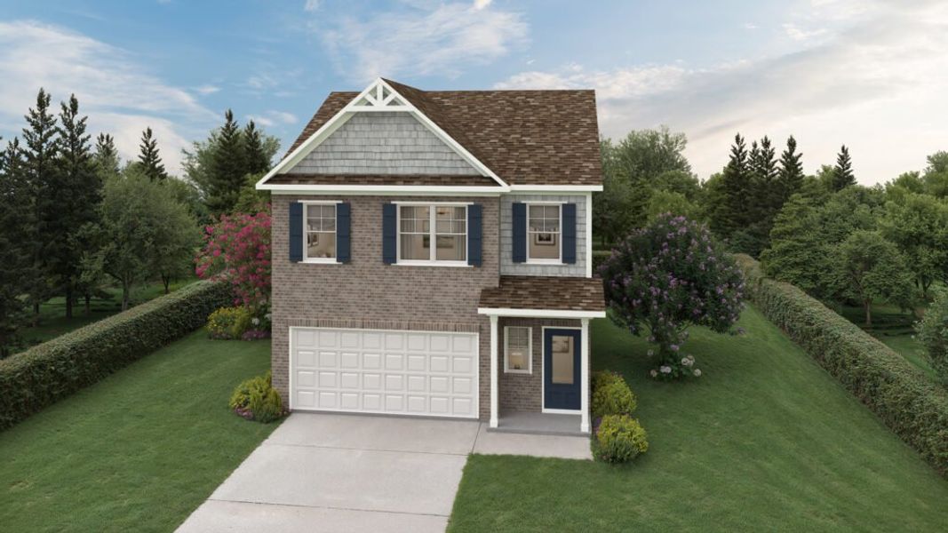 Representative exterior photo of a completed home built from the The Jasper by Direct Residential Communities in Vickers Point - Single Family, Fairburn, GA (Image 5). Representative exterior photo of a completed home built from the The Jasper by Direct Residential Communities in Vickers Point - Single Family, Fairburn, GA (Image 5).